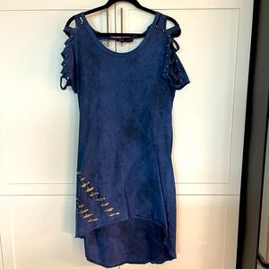 Stylish Signet Blue Cold Shoulder Dress size S